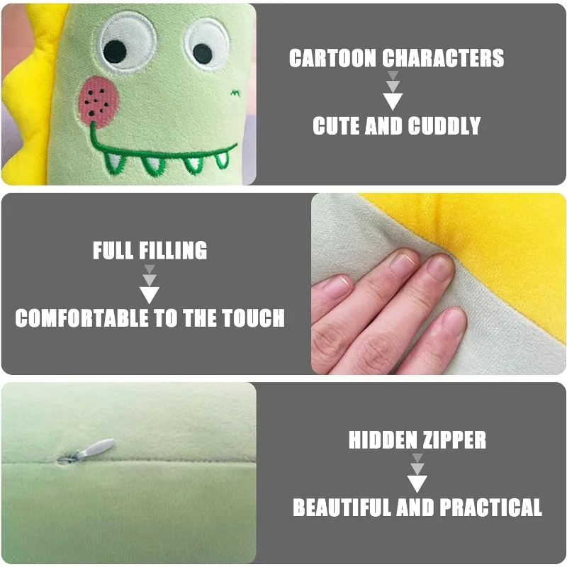 Almohada de felpa para cinturón de seguridad para niños, muñeca de peluche cómoda, conejo, dinosaurio, cinturón de seguridad infantil para viaje, dormir, soporte para cuello y cabeza - imagen 4