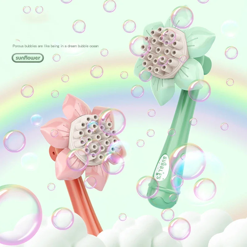 Máquina de burbujas automática de girasol para niños