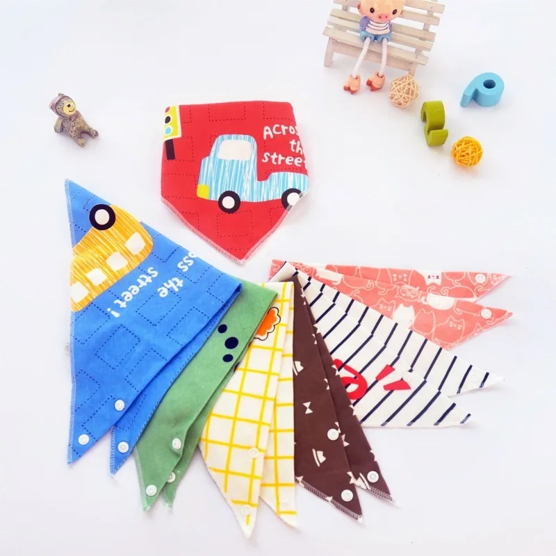 Babero bandana de algodón absorbente para dentición y mordida - imagen 4