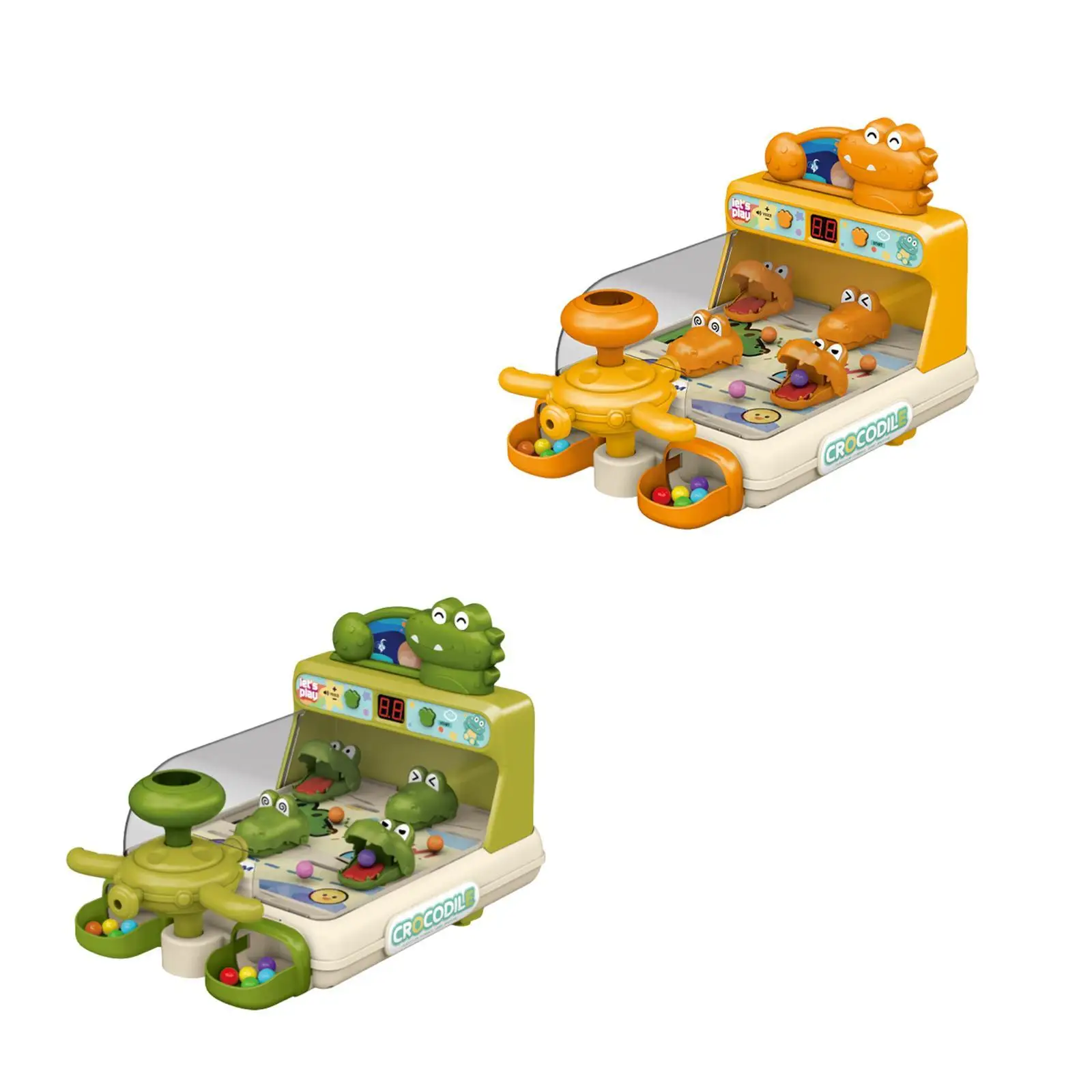 Crocodile Pinball Machine Party Favor Hand Eye Coordination Sturdy Educational Toy Interactive Game for Kids Ages 3 4 5 6