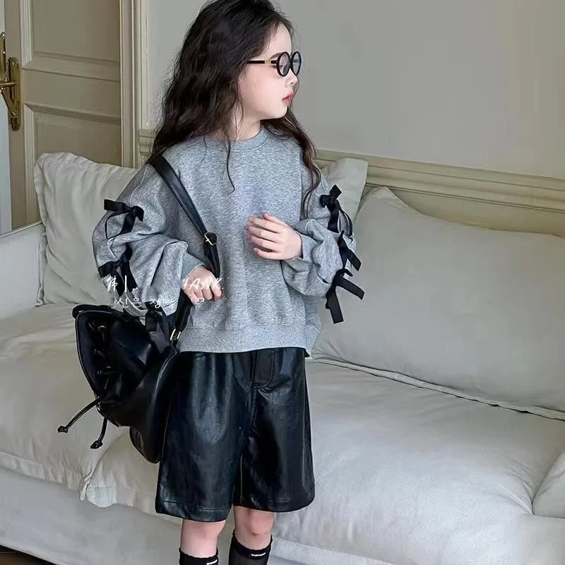 Sudadera con lazo para niñas estilo casual otoño primavera - imagen 5