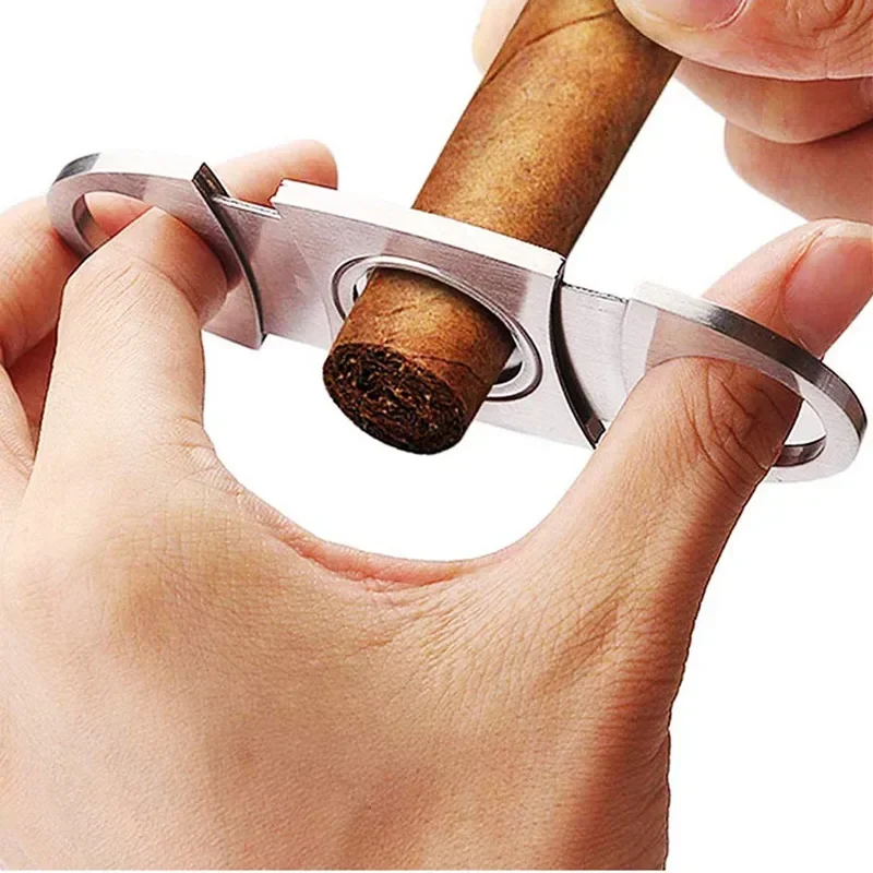 Cortador de cigarros Accesorios para cigarros de acero inoxidable - Estilo guillotina con punzón para premium - imagen 4