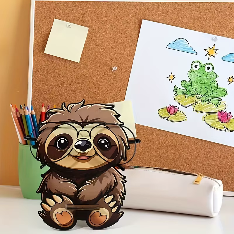 Protector de gafas infantil de madera con animales - imagen 5