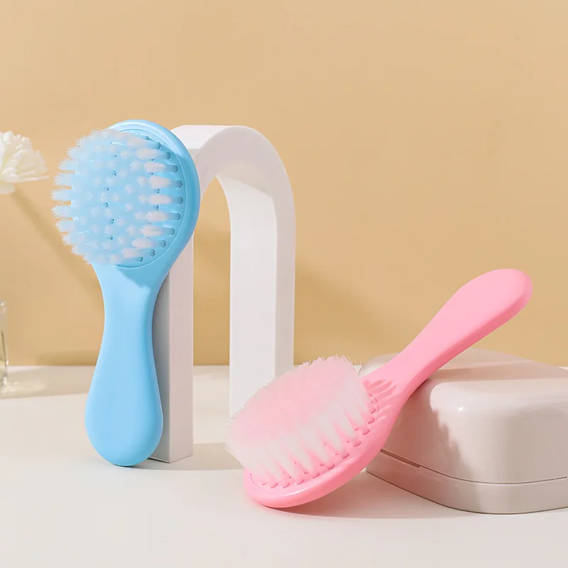 Juego de peine y cepillo de nailon para bebé: cepillo de baño suave + peine de pelo suave, agradable para la piel, sin daños en el cabello: ¡cuidado todo en uno! - imagen 4