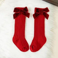 Calcetines de rodilla con lazo para niñas – Otoño Invierno 0-8 años