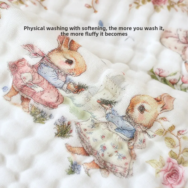 Juego de toallas de algodón para bebé, 3 unidades/5 unidades, 6 capas, Guaze, paños para eructar para recién nacido, toalla facial de baba para bebé, cuadrados de muselina súper suaves, cuidado del bebé - imagen 5