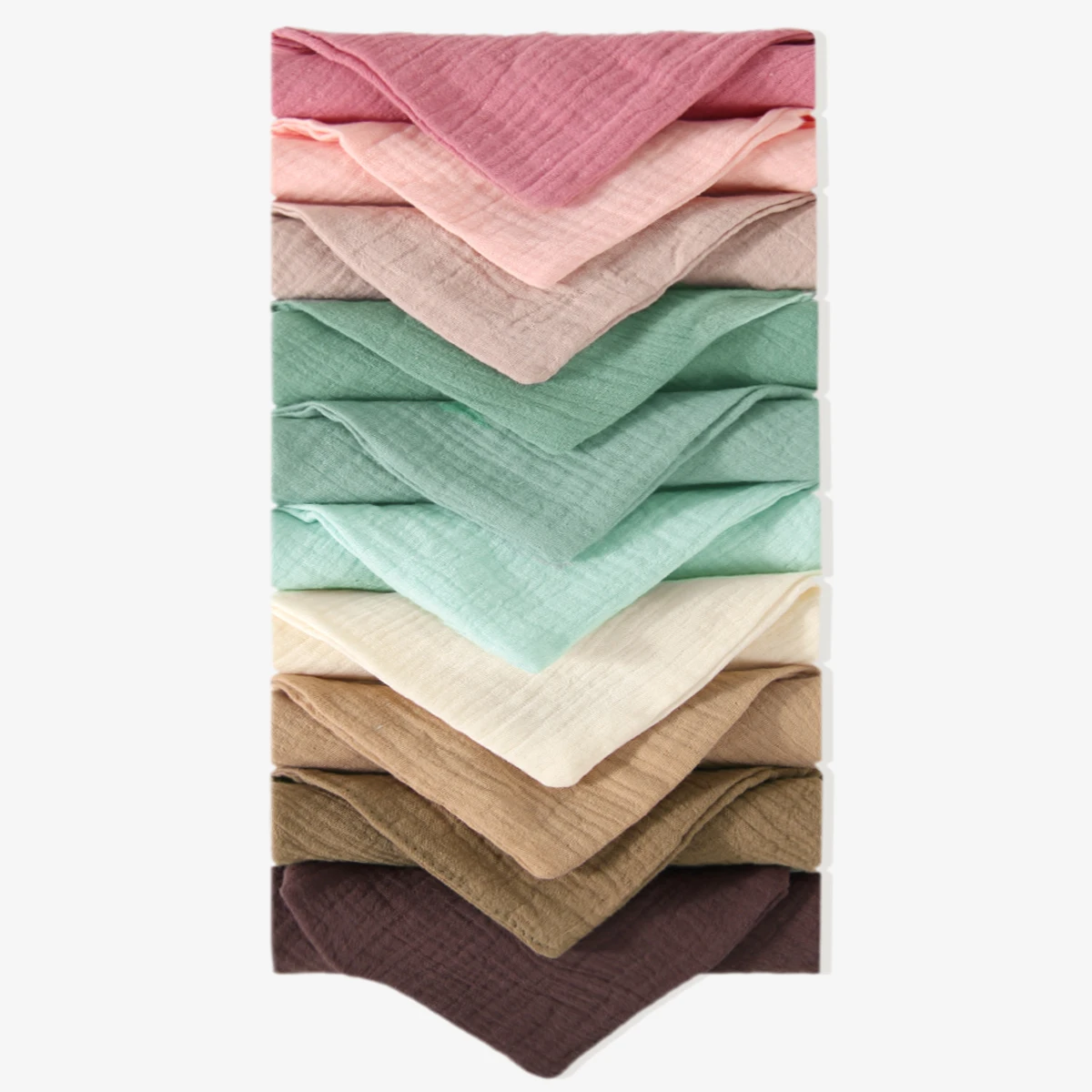 Toallas cuadradas de algodón de gasa absorbente suave para bebé, toallas para lavarse la cara de las manos, toallitas de muselina crepé para Saliva, paños faciales para bebés - imagen 2