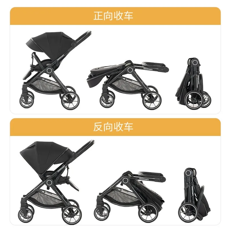 Cochecito bebé reclinable plegable ligero con sistema de un clic - imagen 4