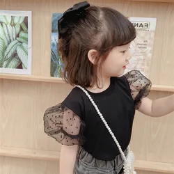 Camisa de gasa para niña con lunares 2-6 años