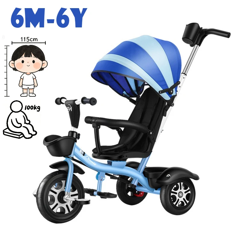 Trike Triciclo para niños de 1-3-2-6 años, bicicleta de juguete grande para bebés, triciclo infantil