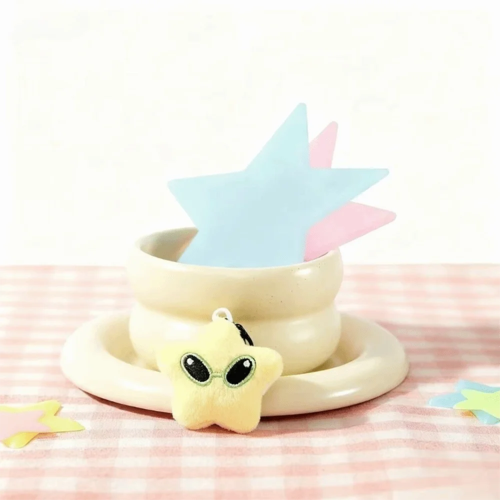 Colgante de mochila de peluche kawaii – Llavero de gato alienígena