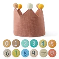 13PC Brown Crown Hat