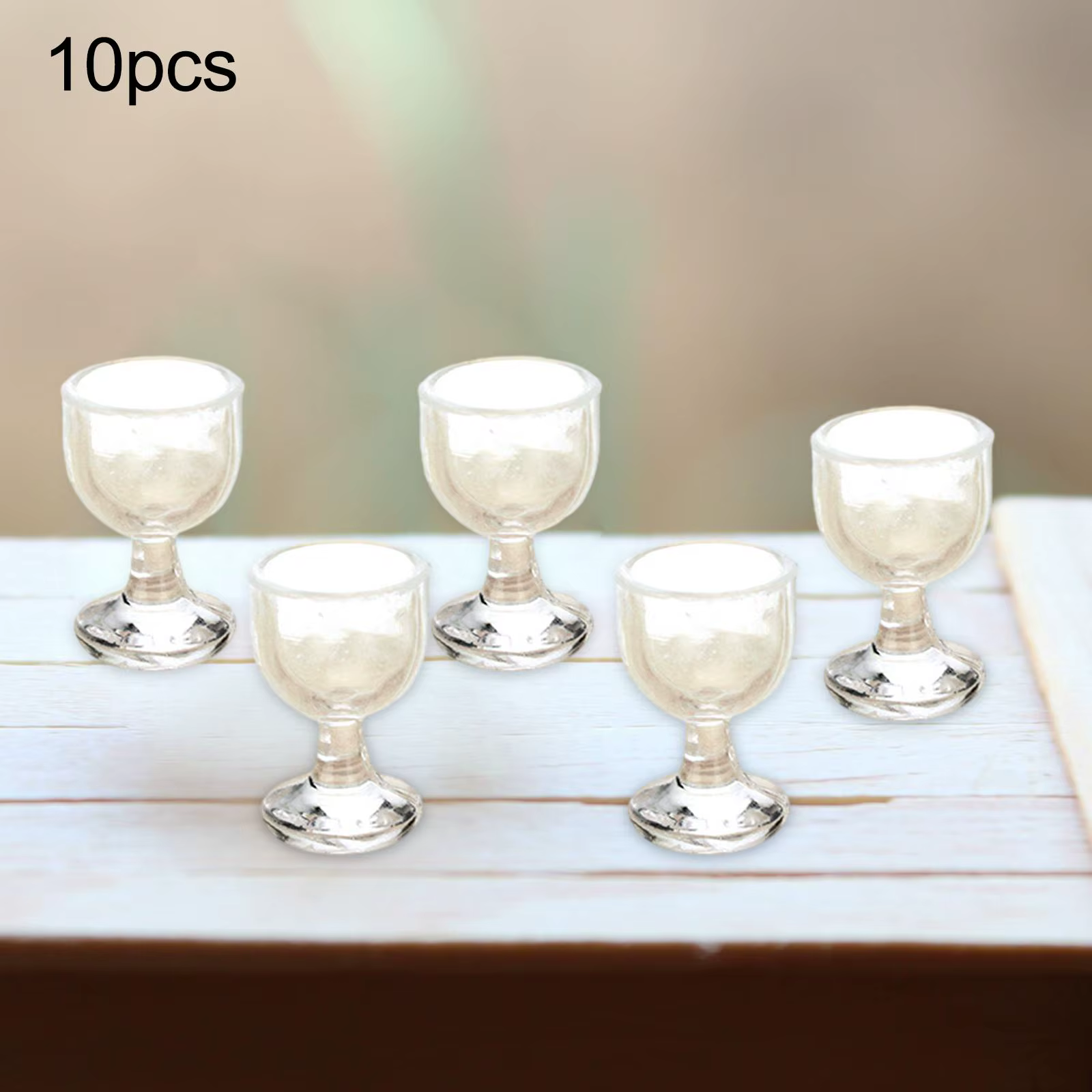 Copas de vino y champán en miniatura para casa de muñecas - imagen 3