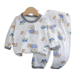 Conjunto de pijama de algodón para bebé unisex elefante y oso