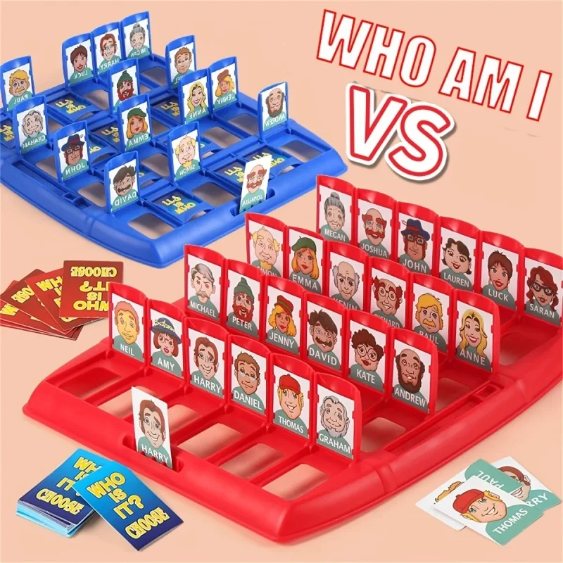 Juego de mesa Guess Who I Am, juguete de interacción entre padres e hijos, razonamiento lógico, rompecabezas para niños, adivina yo, mi personaje, tablero de ajedrez - imagen 2