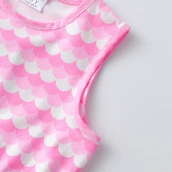 DXTON Vestido rosa sin mangas para niñas – Malla capas verano elástico