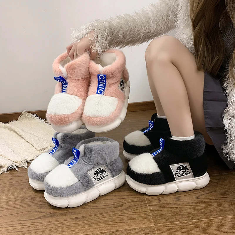 Zapatillas de casa cálidas de algodón para bebé – Suela antideslizante - imagen 3