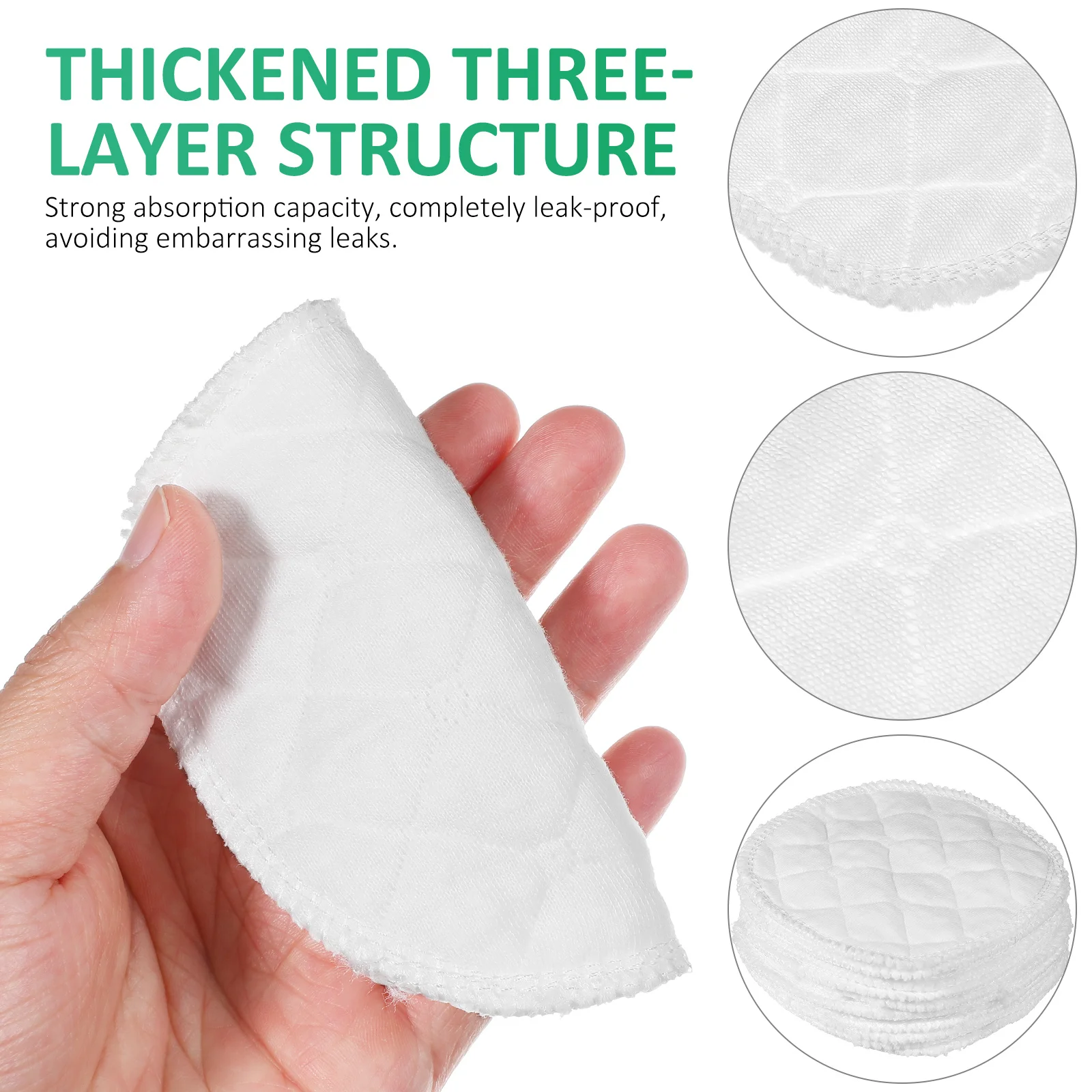 12 Uds. Almohadillas de lactancia reutilizables, lavables, a prueba de fugas, insertos de lactancia, almohadillas de lactancia de gran absorción - imagen 5