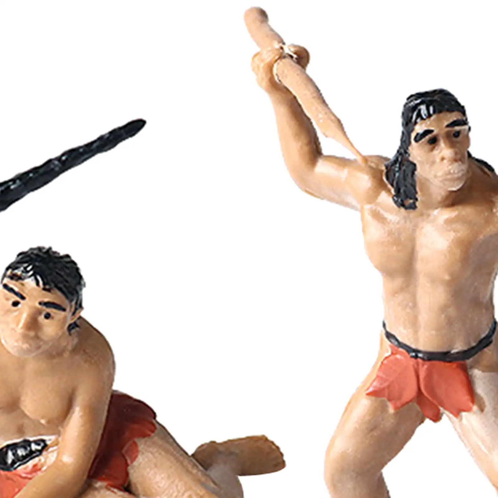 5Pcs Primitive Man Figures Lifelike Sandbox Decoration Birthday Gift Garden Decor Primitive Man Statue for Children Boys Girls