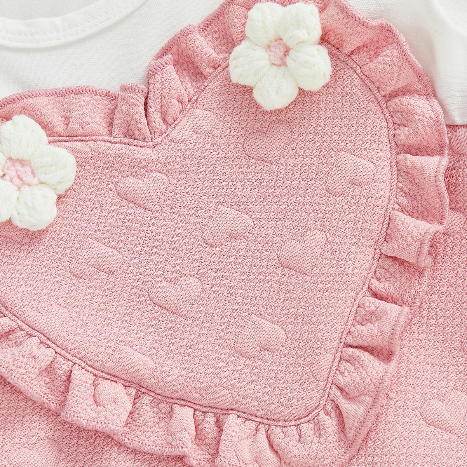 Tregren mameluco bebé niña de jacquard floral con corazón primavera - imagen 5