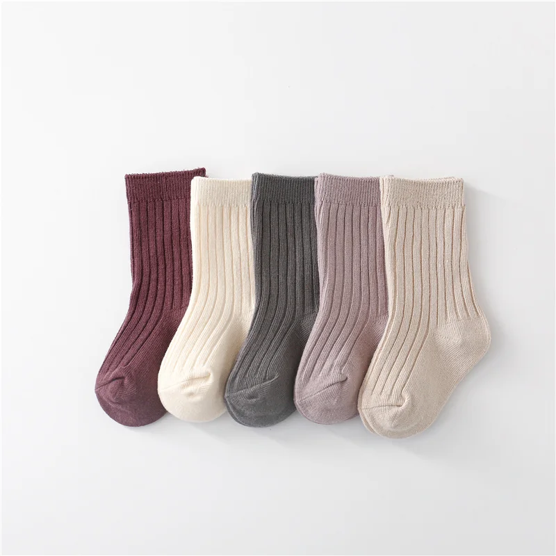 Lawadka-calcetines suaves de algodón para niños y niñas, medias de estilo coreano, primavera y otoño, 0 a 5 años, 5 pares por lote - imagen 4