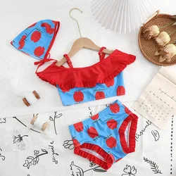 Bañador bebé niña con estampado de manzana y tutú