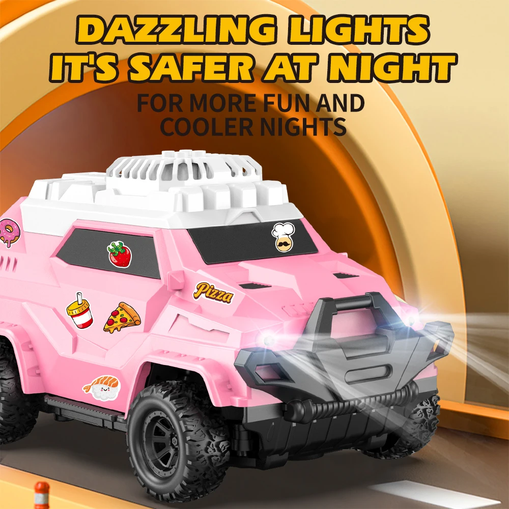 Vehículo de deriva RC con luz de ventilador, coche de carreras con Control remoto de alta velocidad de 2,4G, regalo, coche de carreras de competición, juguete todoterreno para niños - imagen 5