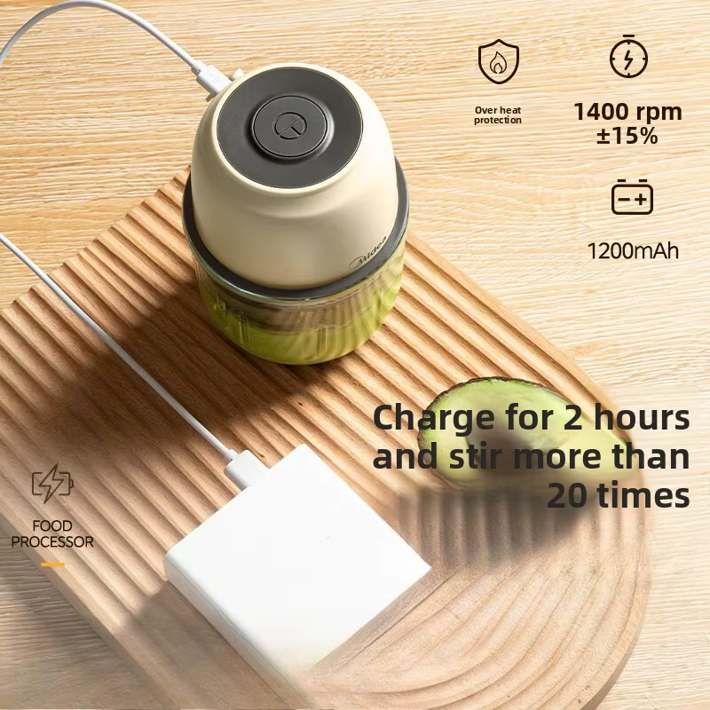 Picadora portátil para bebés – Vaso vidrio desmontable impermeable
