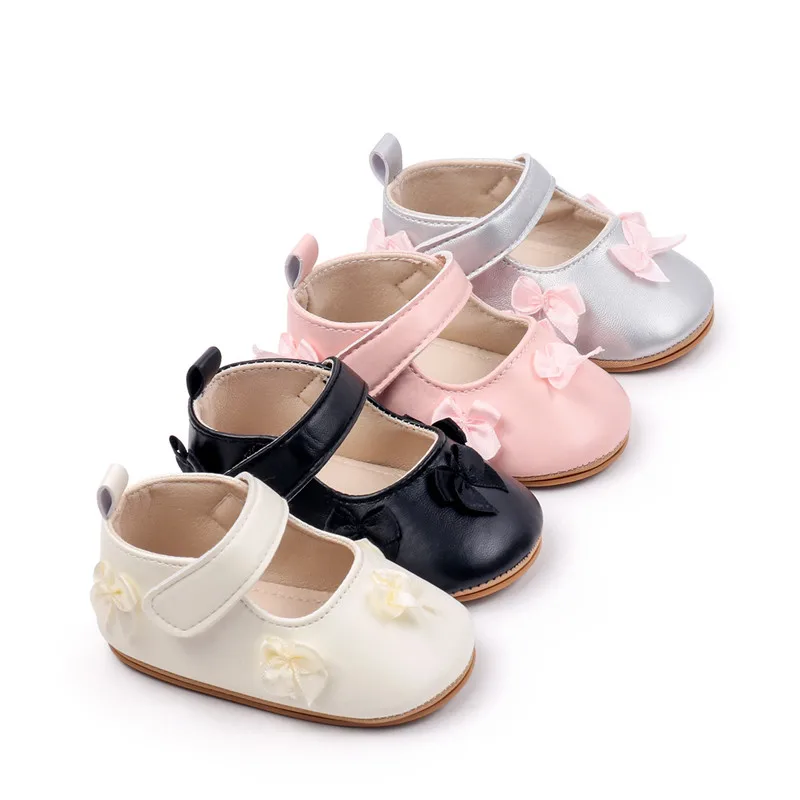 Zapatos de bebé princesa para niña con suela antideslizante y lazo - imagen 4