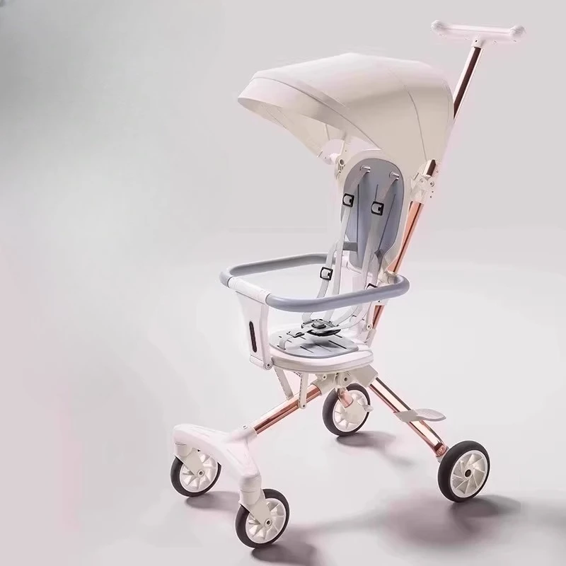 Cochecito con asiento reversible, sistema de viaje ligero Premium HighView con Smooth 360 ° Portabebés seguro con diseño plegable con ruedas - imagen 4