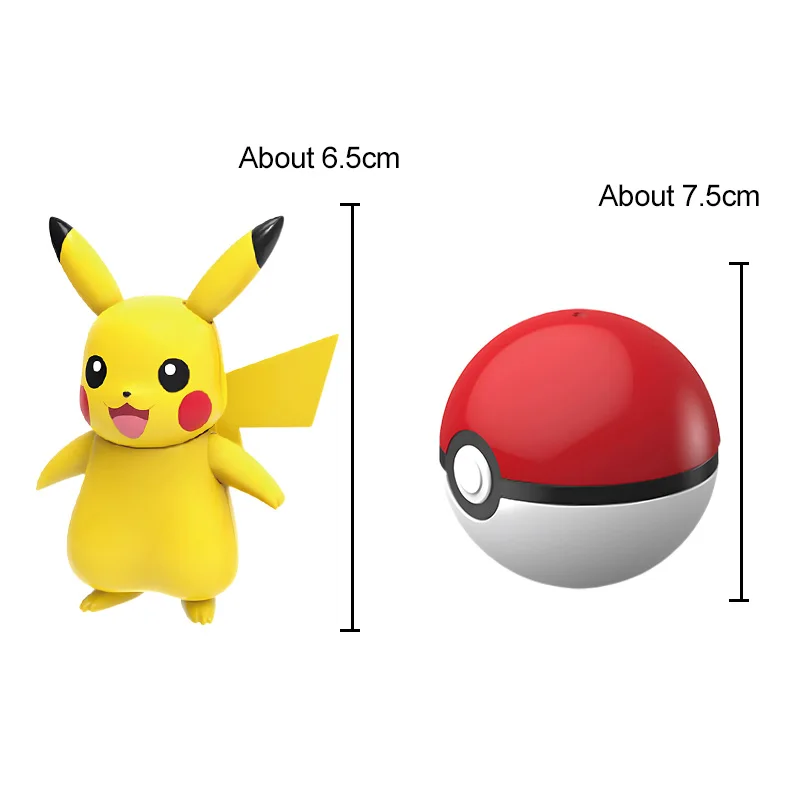 Figura de Pokémon, modelo de ensamblaje, bola de juguete, Pikachu, Eevee, Lapras, Gengar, Mew, snorlax, Bulbasaur, muñeca original, monstruos de bolsillo, regalo para niños - imagen 5