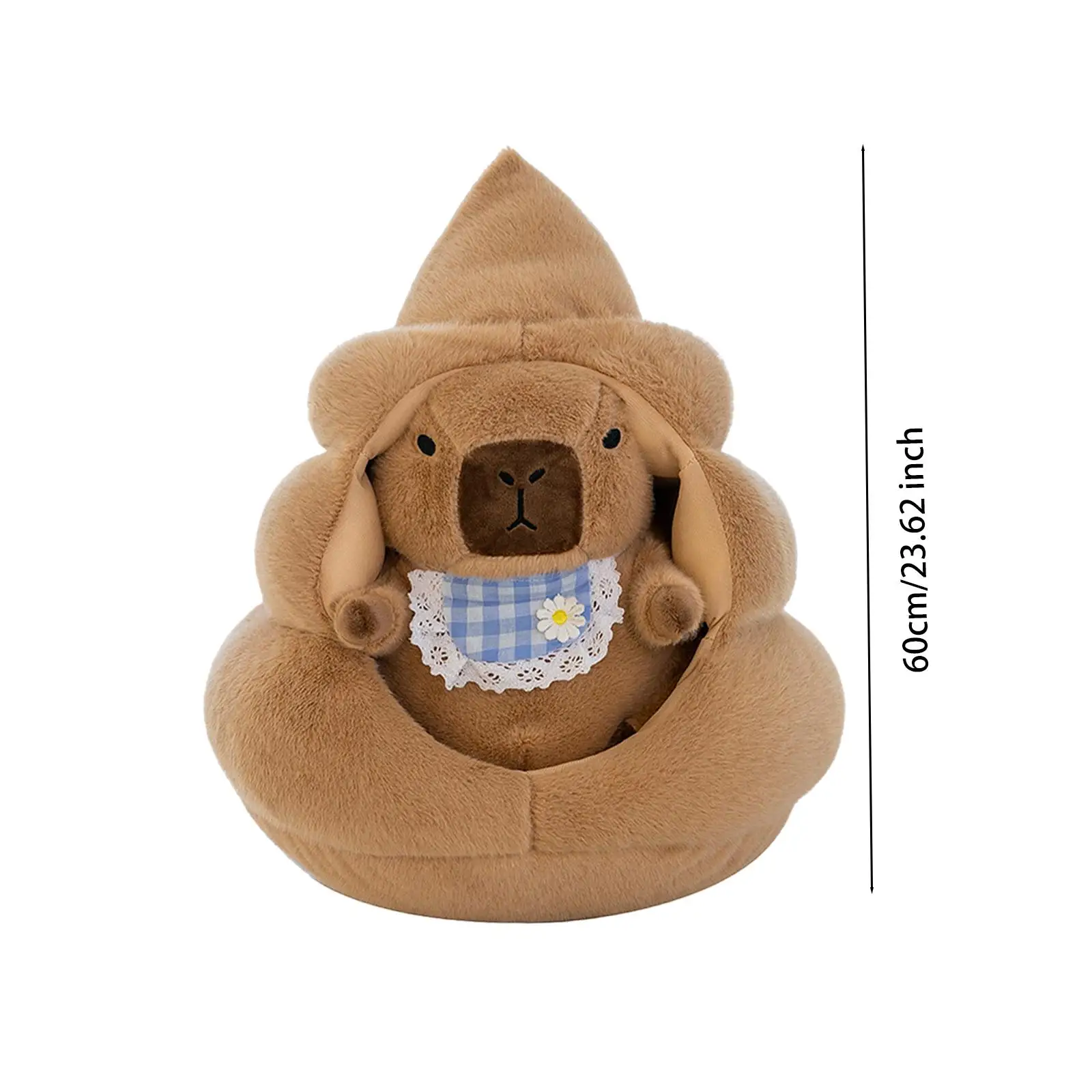 Plush Capybara Doll Cartoon Plush Animal Home Decor Collectible Creative Capybara Stuffed Animal for Gifts Family Children Teens