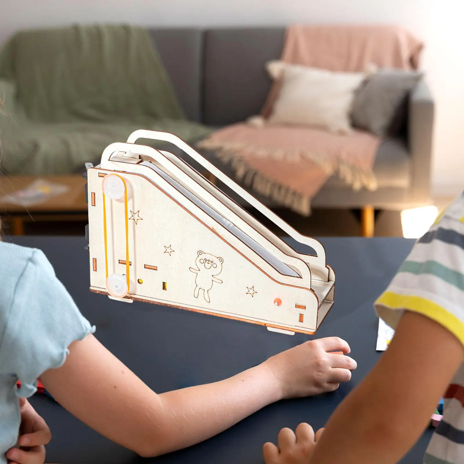 Educational Mini Elevator Model 3D Wooden Puzzle for Birthday School Holiday