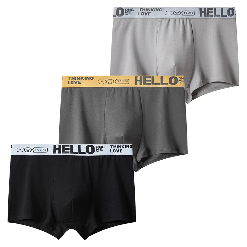 Paquete de 3 piezas de calzoncillos Boxer juveniles de seda de leche, ropa interior sólida para niños, bragas para niños, Boxers cómodos y transpirables para adolescentes, pantalones cortos - imagen 4