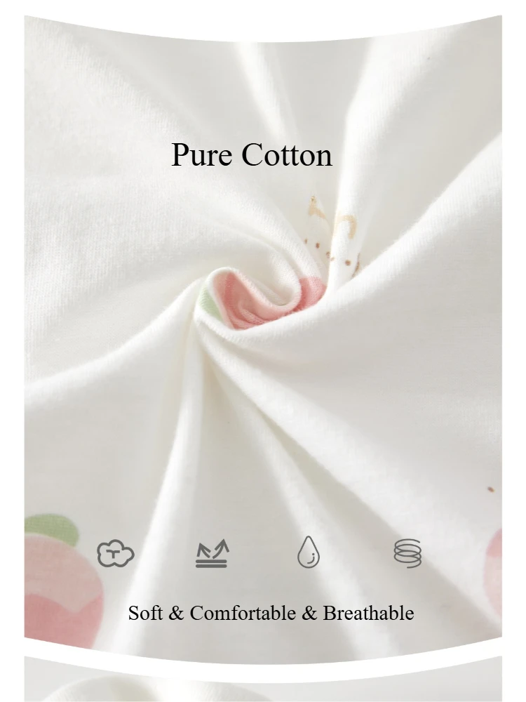 Detalle del estampado del pelele de algodón