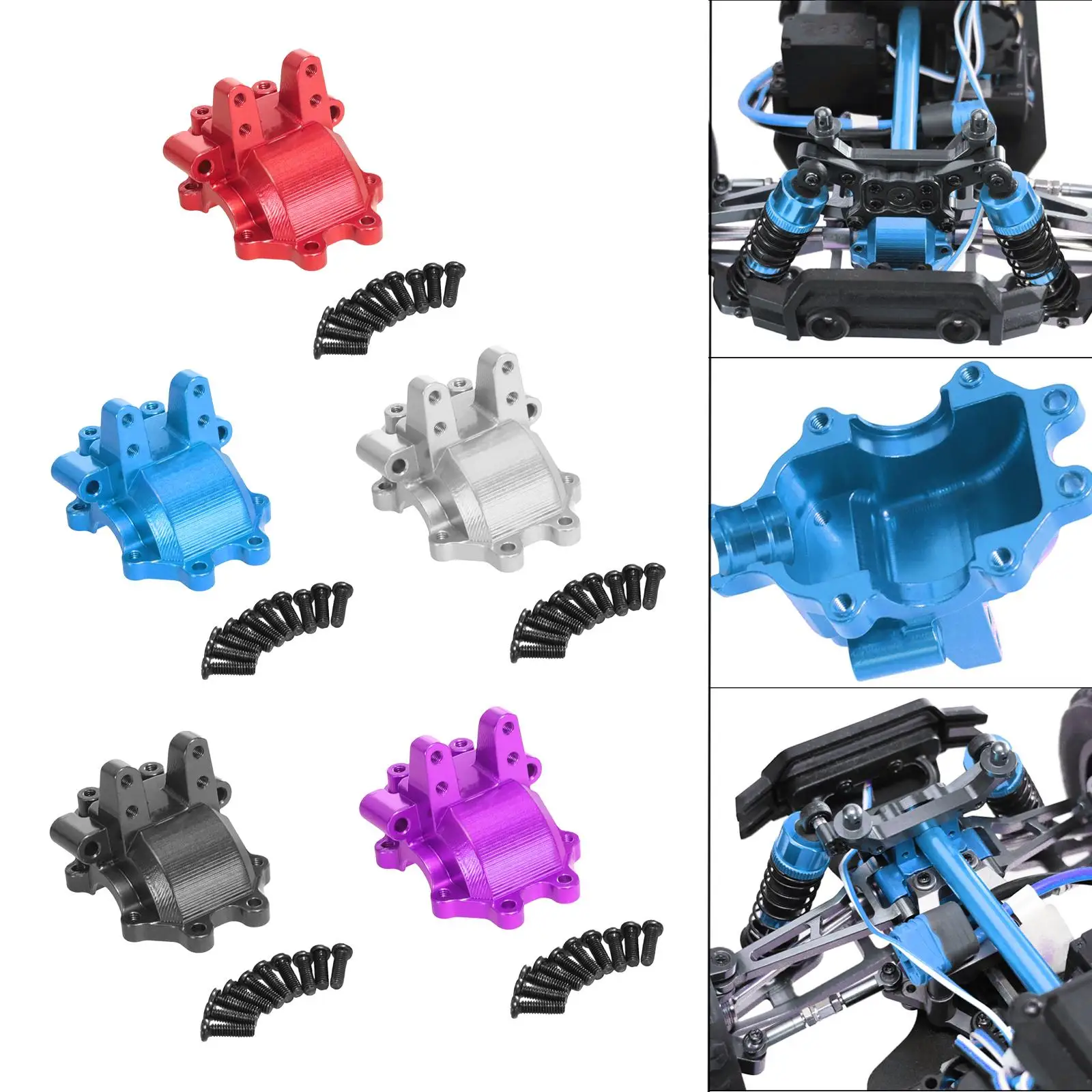 Aluminum Front Upper Under Gearbox Cover Differential Housing Replacement for 1:14 H14BM 14210 14209 RC Car Upgrades DIY Parts