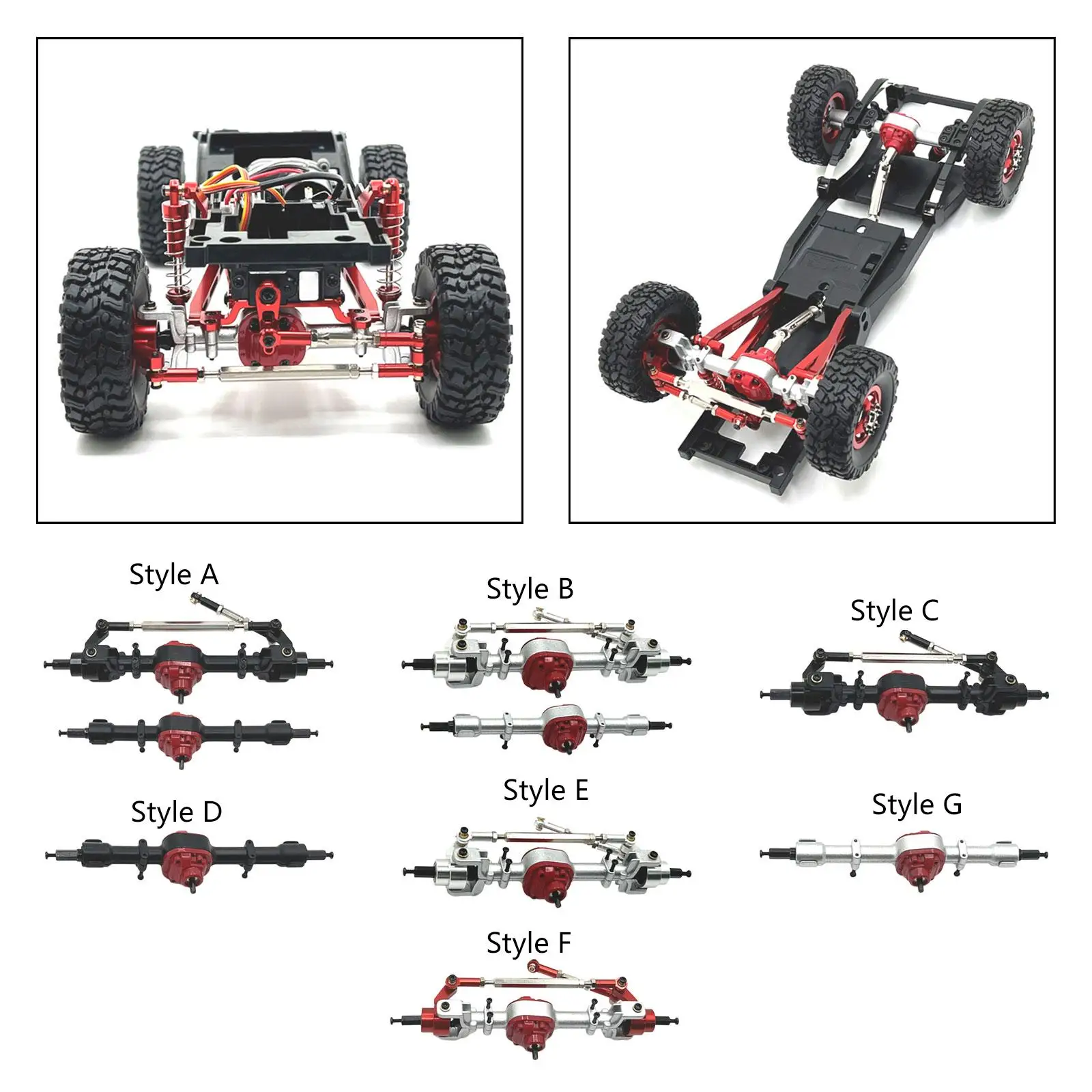 RC Front Rear Axle Housing Durable Spare Parts for LC79 D90 1:12 Scale RC