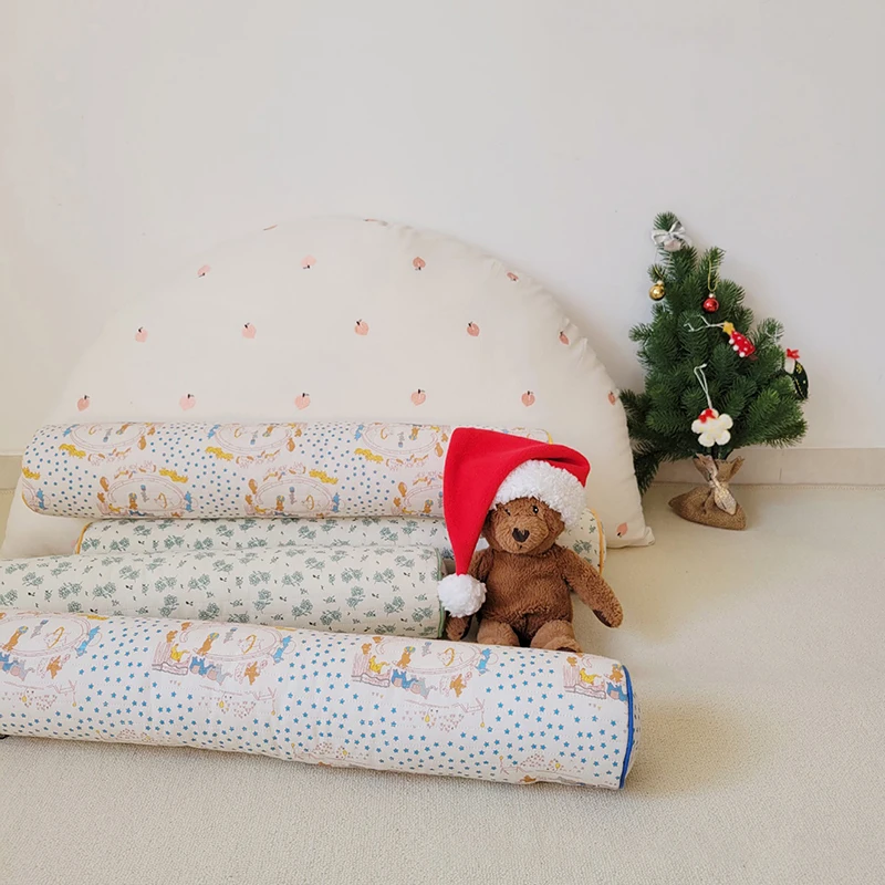 Nueva almohada infantil para bebé, diseño de circo de dibujos animados, patrón de columna de flores fragmentadas, almohada infantil suave y cómoda para dormir - imagen 3