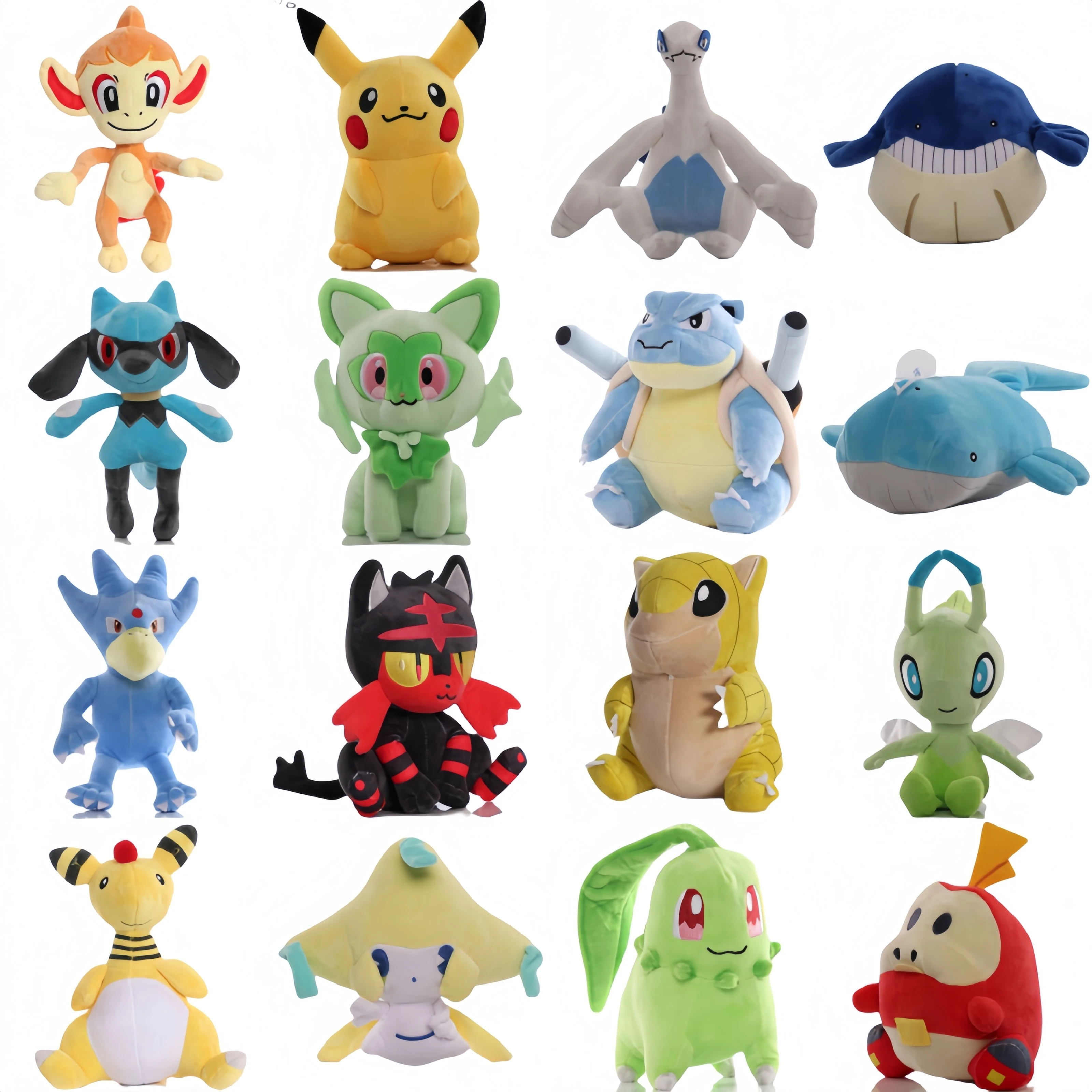 Peluches Pokémon para niños – Pikachu, Charizard y Chikorita