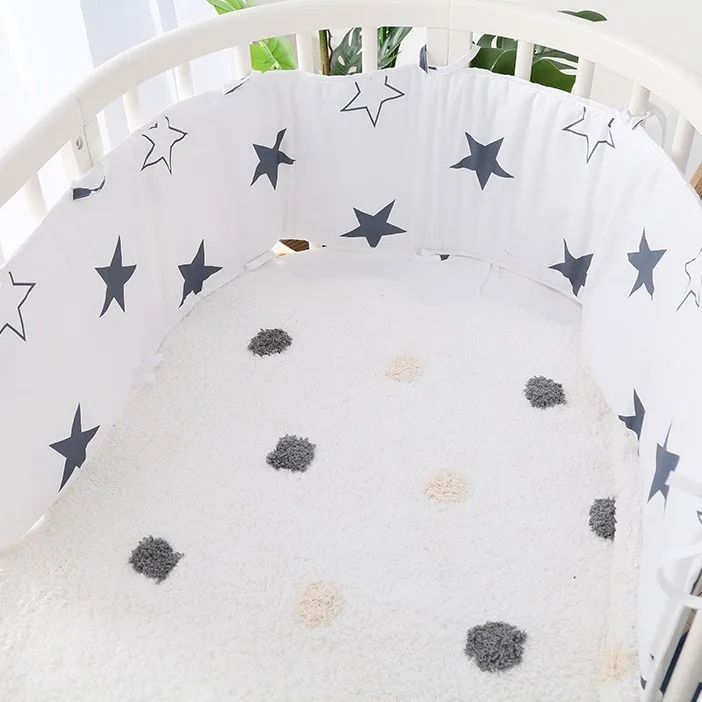 Parachoques para cama de bebé, circunferencia de cuna, barandilla anticolisión, cojín suave para cama de bebé, varios patrones - imagen 3