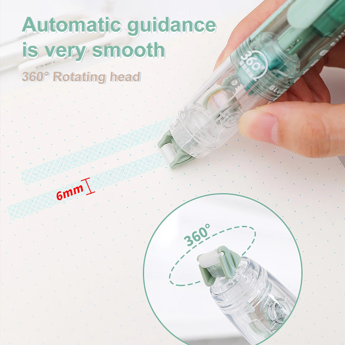 Dispensador transparente de puntos adhesivos con recargas reemplazables - imagen 3
