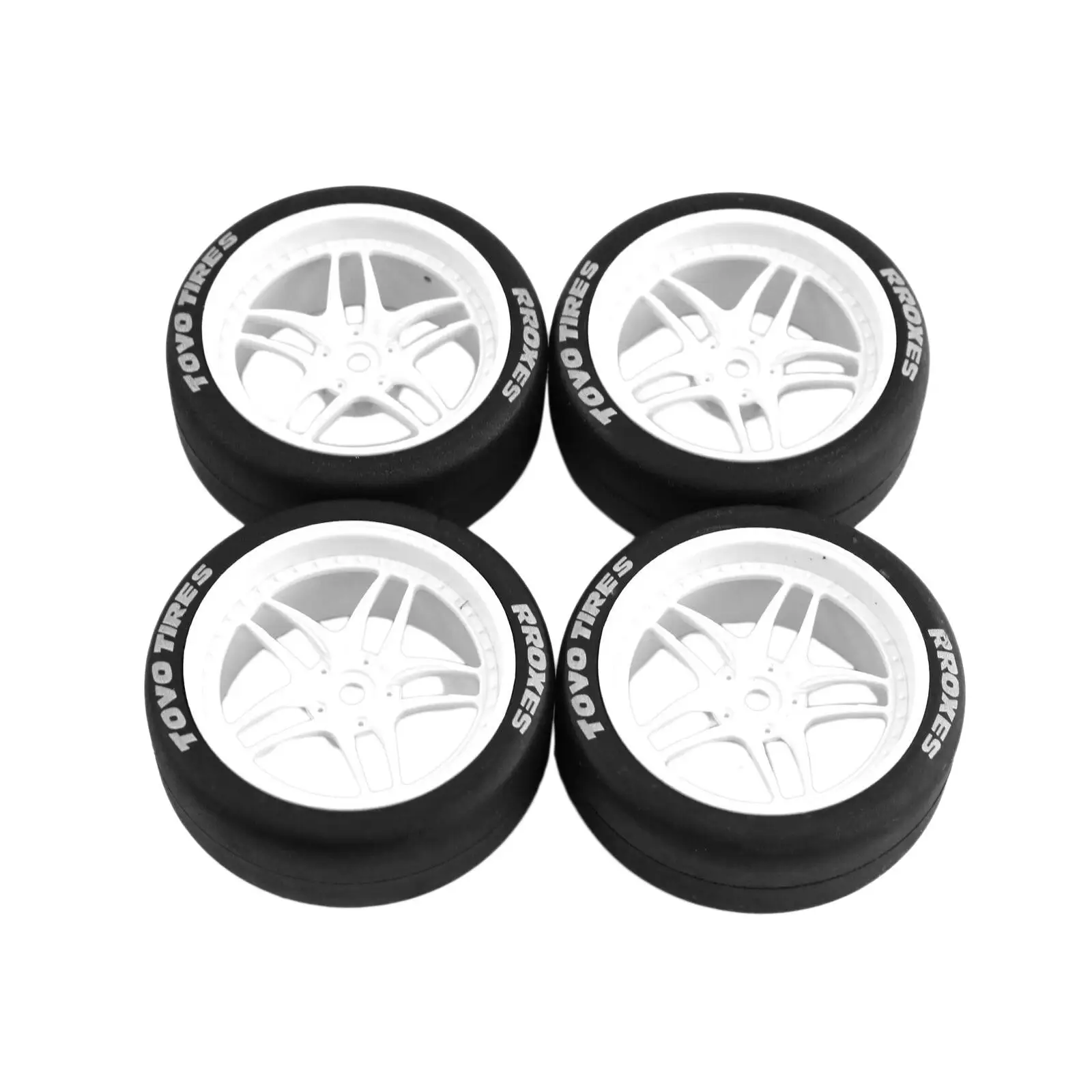 4x RC Car Rally Drift Tyres Replacement for TT02 1/10 RC Car Accessories