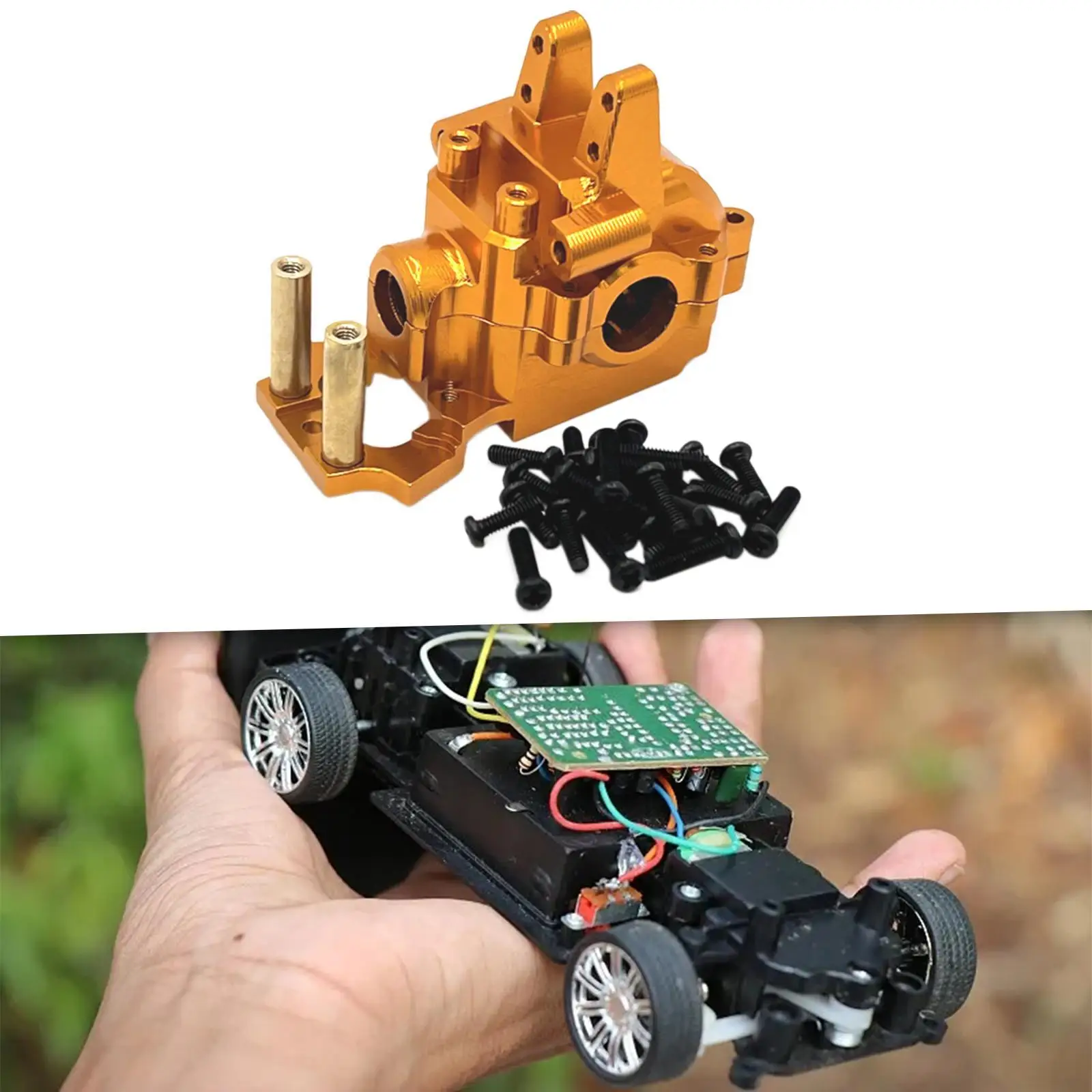 1/14 RC Car Front Gearbox Cover Modification Easy to Install Upgrade Aluminum Alloy for 14210 14303 14302 RC Hobby Car DIY Accs