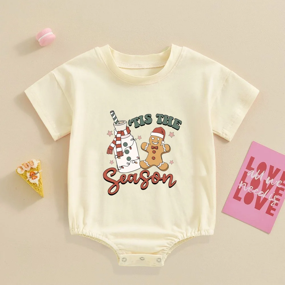 Mono con estampado de Papá Noel y muñeco de nieve para recién nacido, ropa de fiesta de navidad - imagen 3