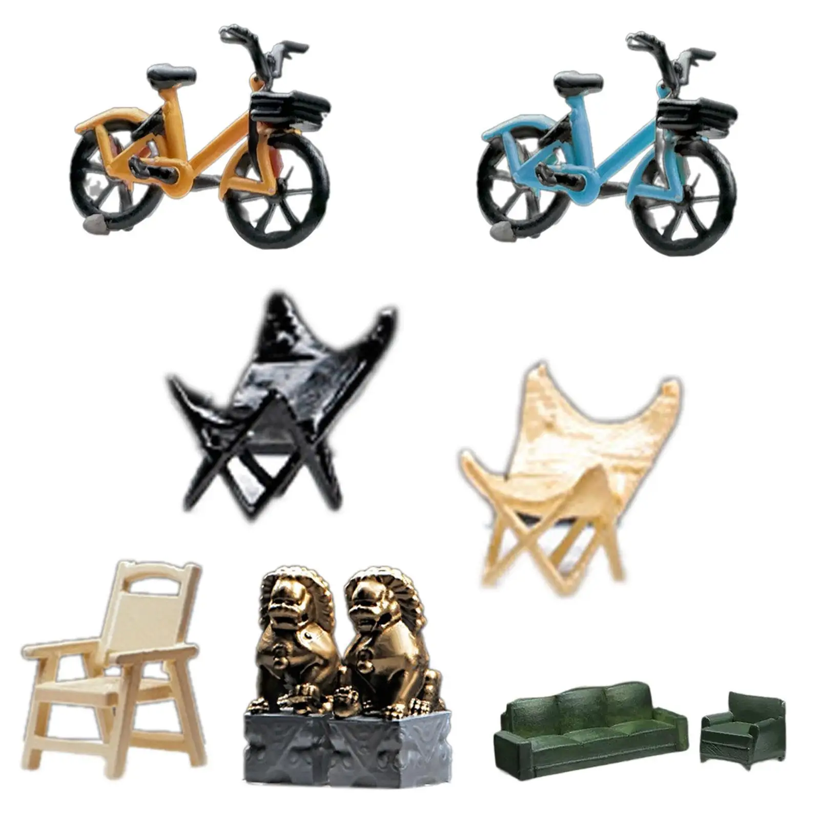 Escenas en miniatura, modelo pequeño, paisaje realista, coleccionables, utilería para fotos, paisaje pintado, adorno para exteriores, Dioramas, 1/64