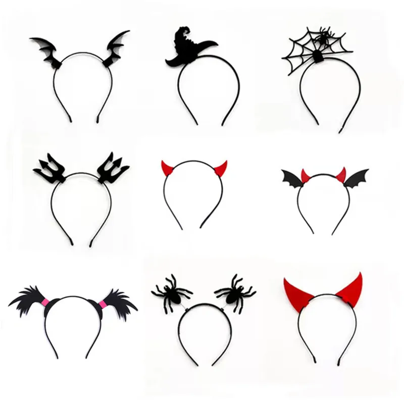 Gorros de Halloween, diadema de telarañas, diadema para niños, tocado de disfraces para fiesta de Cosplay, accesorios novedosos para el cabello - imagen 2