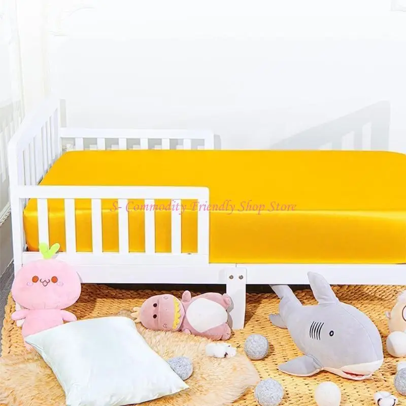 85AE Sábana para cuna hipoalergénica Suave y delicada Sábana para cuna Ropa cama cómoda Suave - imagen 4