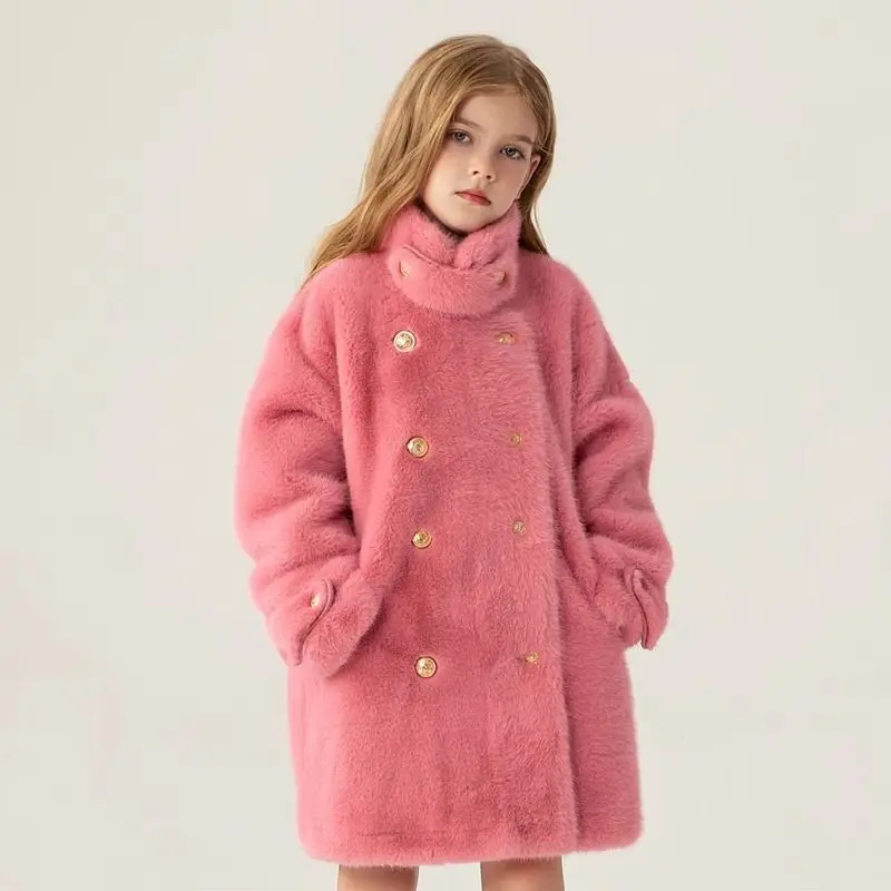 Parka de piel sintética para niños – Abrigo largo de invierno - imagen 3
