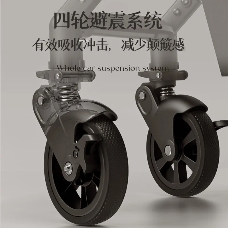 Cochecito de bebé plegable, ligero, reversible, que puede sentarse y acostarse en ambos direcciones. - imagen 5