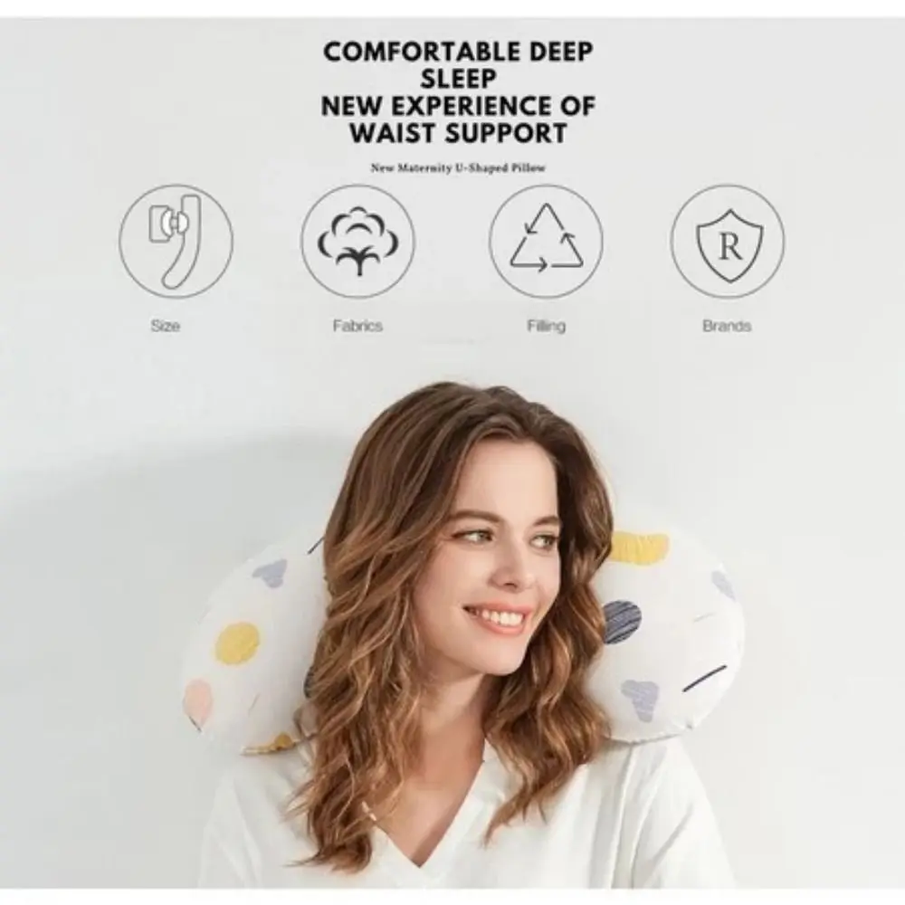 Nuevo Almohada de lactancia multifuncional, almohada de protección de cintura suave desmontable, almohada de embarazo en forma de U, soporte para respaldo - imagen 4